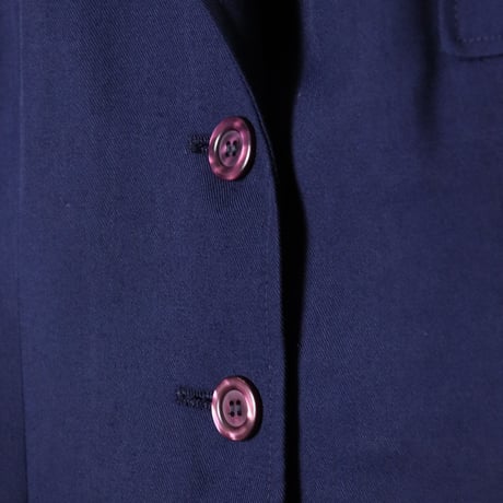 French Vintage Work Style Navy Jacket 1980s