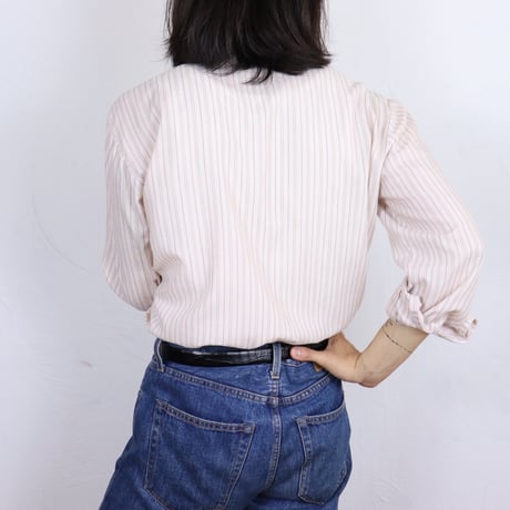 French Multi Stripe Dress Shirt 1980s