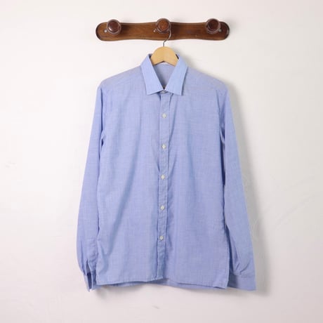 Camiceria Cormac / 1980s Italian Blue Linen Blend Shirt