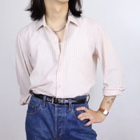 French Multi Stripe Dress Shirt 1980s
