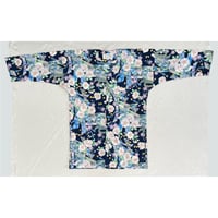 鯉口シャツ（大人・男女兼用）【熨斗目に桜/紺系】0662