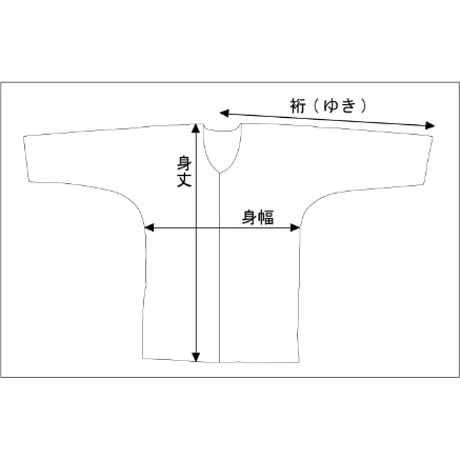 鯉口シャツ（大人・男女兼用）【紺地に風神雷神】5784