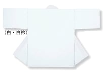無地カラー法被【白・白衿】大人用フリー [6102]