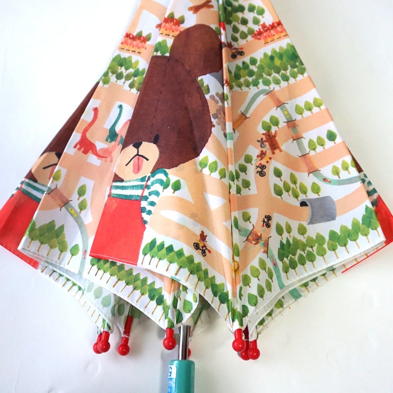 子供用雨傘『くまのがっこう』ワンタッチ式・50cm | 近藤洋傘店