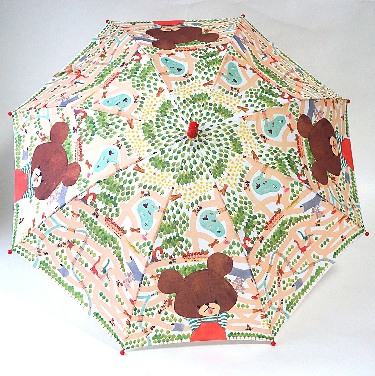 子供用雨傘『くまのがっこう』ワンタッチ式・50cm | 近藤洋傘店