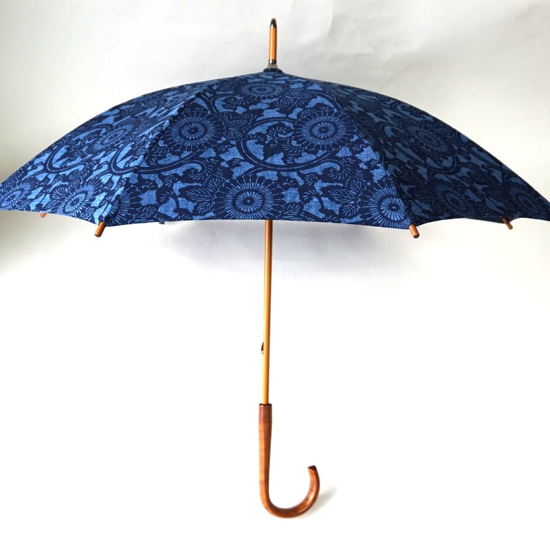 藍染木綿・晴雨兼用傘・日傘・江戸文様柄・日本製 | 近藤洋傘店