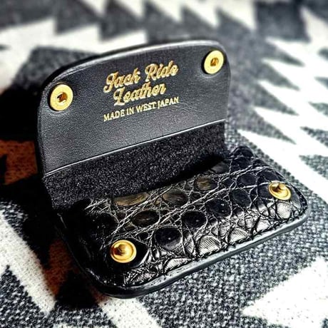 ◆MOON.MARKⅢ./Crocodile. Coin Case.xxx. Black.Edition
