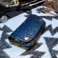 ◆MOON.MARKⅢ./Crocodile. Coin Case.xxx. Deep'Cyan.Edition