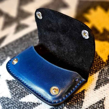 ◆MOON.MARKⅢ./Cordovan. Coin Case.xxx.Navy.Blue.Edition