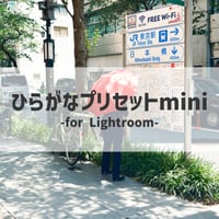 ひらがなプリセットmini-for Lightroom-