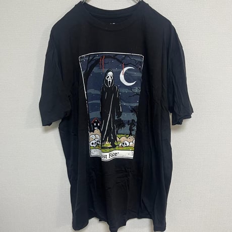 ゴーストフェイス　ホラー　Tシャツ　XLサイズ　半袖　黒色
