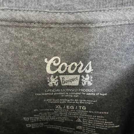 クアーズ　Coors Tシャツ　ロゴ　アメリカ　ビール　企業　丸胴　XL