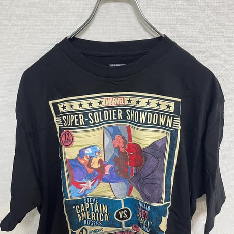 キャプテンアメリカ アイアンマン マーベル Tシャツ アメコミ Lサイズ