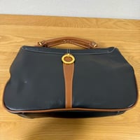 ツートーン ブラック ブラウン レディース ハンドバック レトロ クラシック