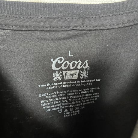 クアーズ coors アメリカ ビール ロゴ 企業 Tシャツ L
