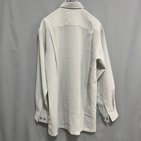 HOMME LIBRE シアサッカー　柄シャツ　長袖　L ボタンダウン　古着