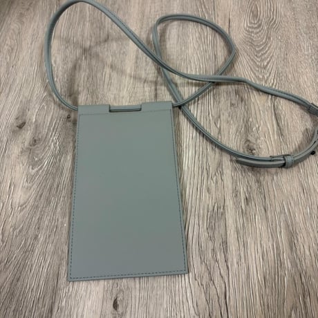 Google スマホショルダーバッグ グレー スマホポーチ