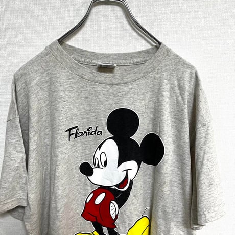DELTA デルタ　ミッキー　Tシャツ　ライトグレー　L 古着　ディズニー
