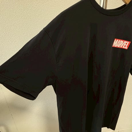 【バックプリント】MARVEL スパイダーマン Tシャツ コミック柄 黒