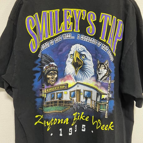 90's USA製 両面プリントTシャツ 古着　丸胴　シングルステッチ　L