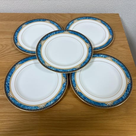 WEDGWOOD カーゾン プレート 5枚セット 金彩 ウェッジウッド 黒壺