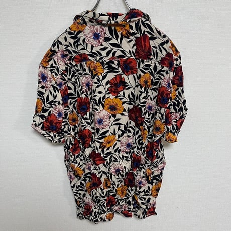 DENIM & FLOWER アロハシャツ XL 花柄 総柄 カットソー