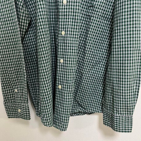 CHAPS チェックシャツ　グリーン　XL 古着　ボタンダウン