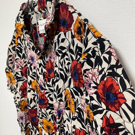 DENIM & FLOWER アロハシャツ XL 花柄 総柄 カットソー