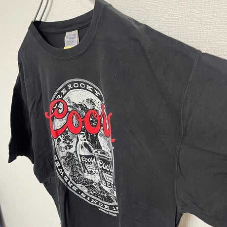 クアーズ　coors アメリカ　ビール　ロゴ　企業　Tシャツ　L　黒色