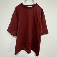 remer 五分袖 厚手 ルーズ バーガンディ Tシャツ S