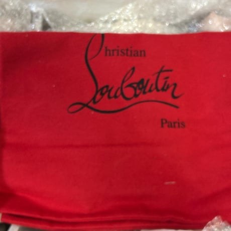 クリスチャンルブタンシルバーウェッジサンダル