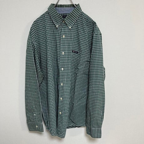 CHAPS チェックシャツ　グリーン　XL 古着　ボタンダウン