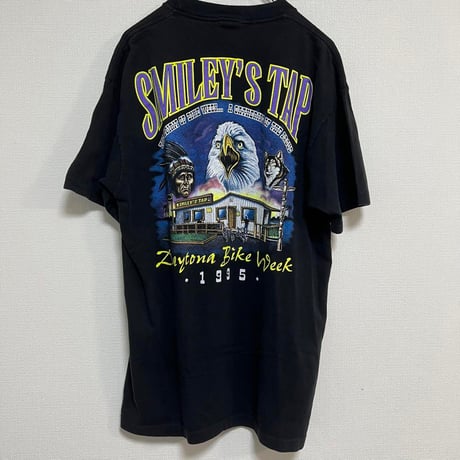 90's USA製 両面プリントTシャツ 古着　丸胴　シングルステッチ　L
