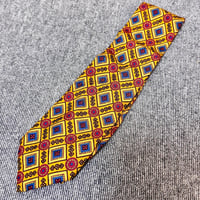BARNEYS NEW YORK シルク ネクタイ バンダナ柄 チェック 黄色