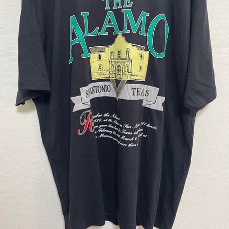 THE ALAMO ひび割れプリントTシャツ　古着　XL USA製