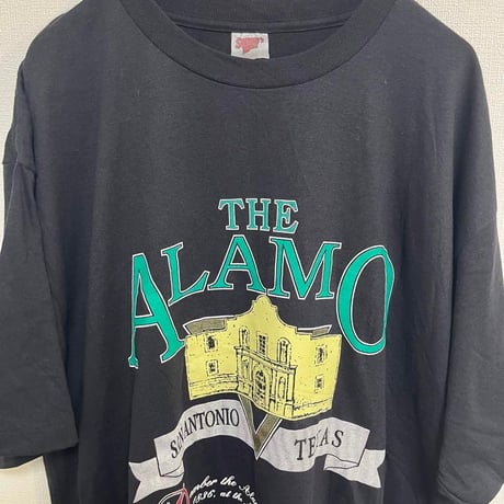 THE ALAMO ひび割れプリントTシャツ　古着　XL USA製