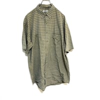 L.L.bean ボタンダウンボーダーシャツ　半袖　古着
