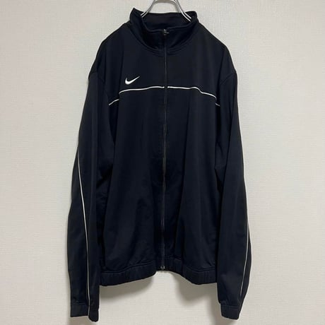 NIKE ナイキ　トラックジャケット　ジャージ　ブラック　XL 刺繍ロゴ　古着