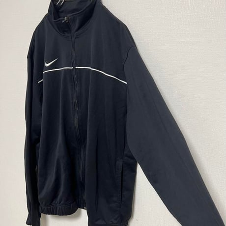 NIKE ナイキ　トラックジャケット　ジャージ　ブラック　XL 刺繍ロゴ　古着
