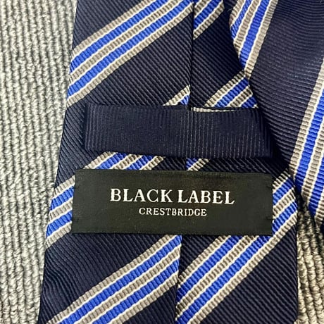 ブラックレーベル クレストブリッジ ネクタイ ストライプ ブルー
