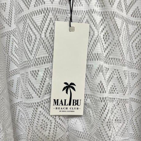 タグ付き MALIBU BEACH CLUB 半袖シャツ ホワイト 白 M