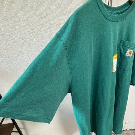 【新品タグ付】カーハート K87 ポケットTシャツ 緑 XL TALL ゆるだぼ