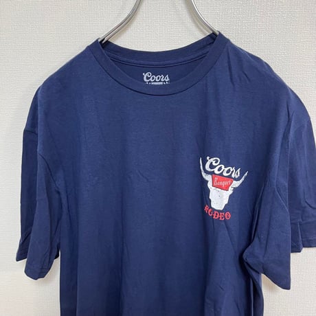クアーズ　coors アメリカ　ビール　ロゴ　企業　Tシャツ　丸胴　L