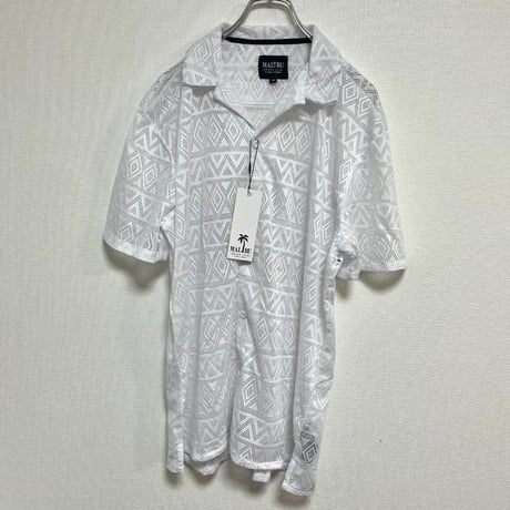 タグ付き MALIBU BEACH CLUB 半袖シャツ ホワイト 白 M