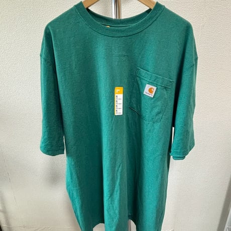 【新品タグ付】カーハート K87 ポケットTシャツ 緑 XL TALL ゆるだぼ