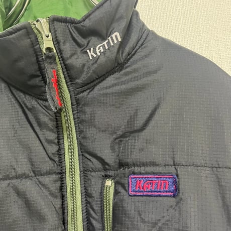 KATIN リバーシブル ダウン ジャケット グリーン ブラック 2way