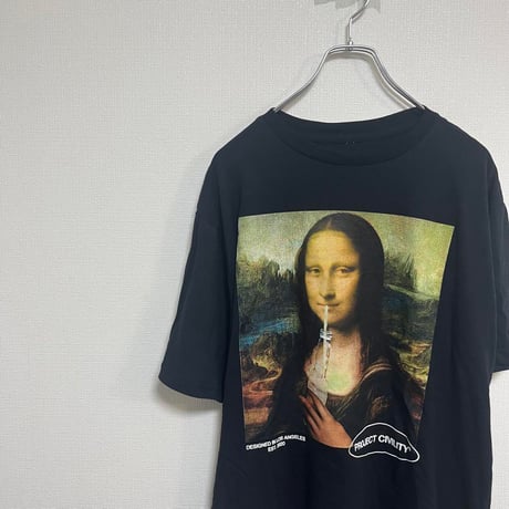 モナリザ　Tシャツ　ブラック　L アート系　半袖