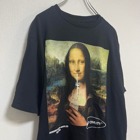 モナリザ　Tシャツ　ブラック　L アート系　半袖