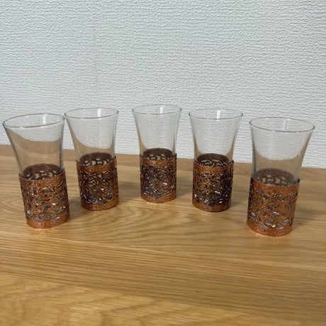一口ビールグラス ５個セット 昭和レトロ