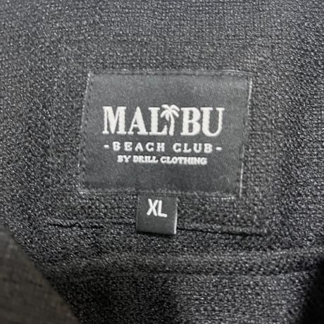 タグ付き XL MALIBU BEACH CLUB 半袖シアーシャツ ブラック